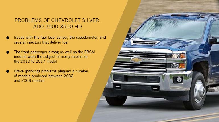 Issues of Chevrolet Silverado 2500 3500 HD